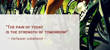 The pain of today is the strength of tomorrow! — Verfasser unbekannt —