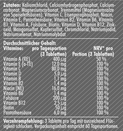 S4 Vitamin Tabletten A-Z