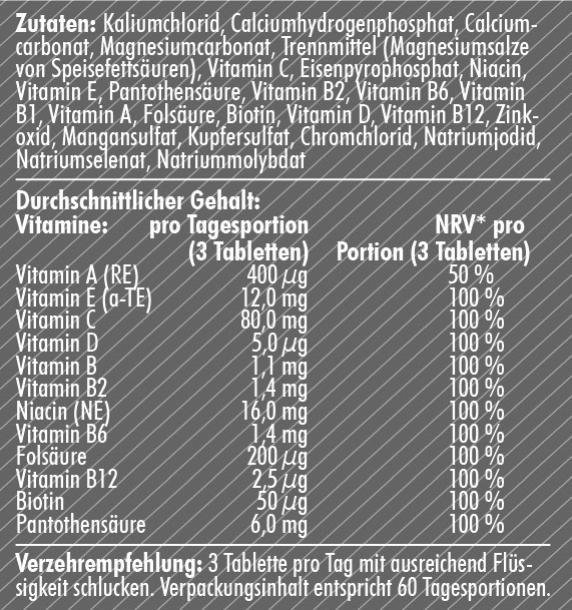 S4 Vitamin Tabletten A-Z