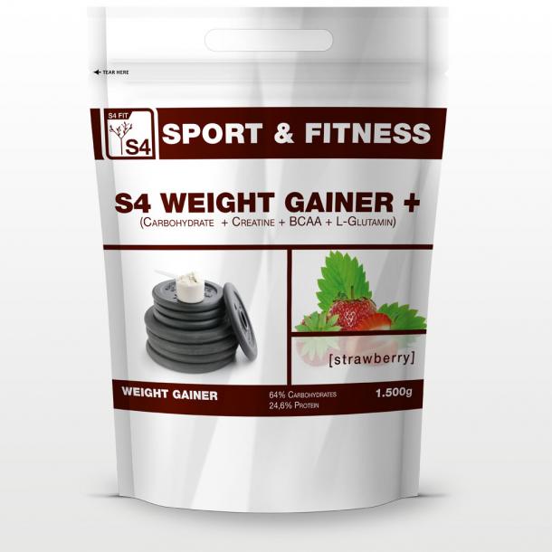 S4 Weight Gainer + (Erdebeere) Beutel